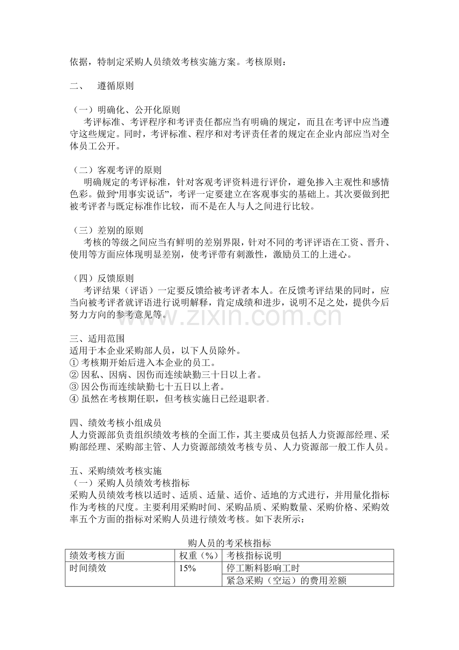 采购人员绩效考核方案.doc_第3页