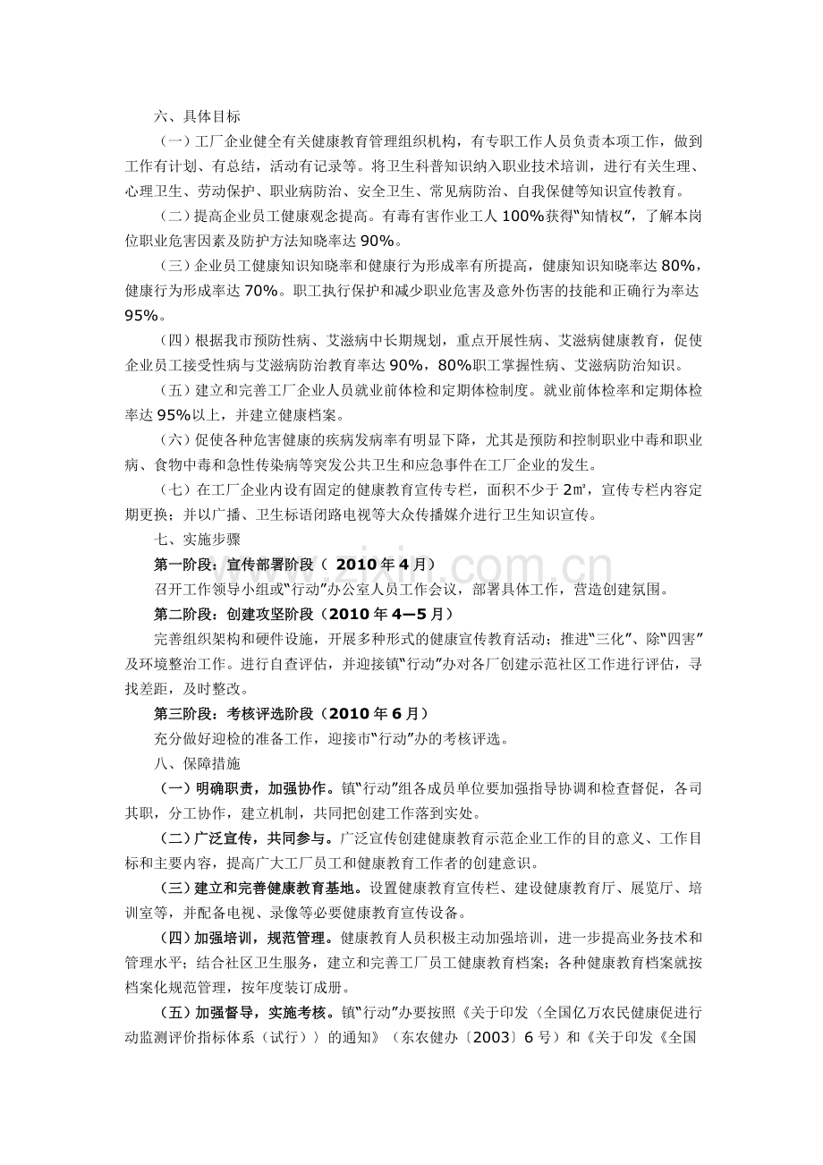 企业健康教育与健康促进工作方案.doc_第2页