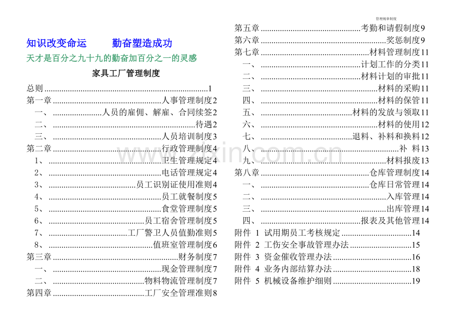 2011-学习资料大全：家具厂管理制度.doc_第1页