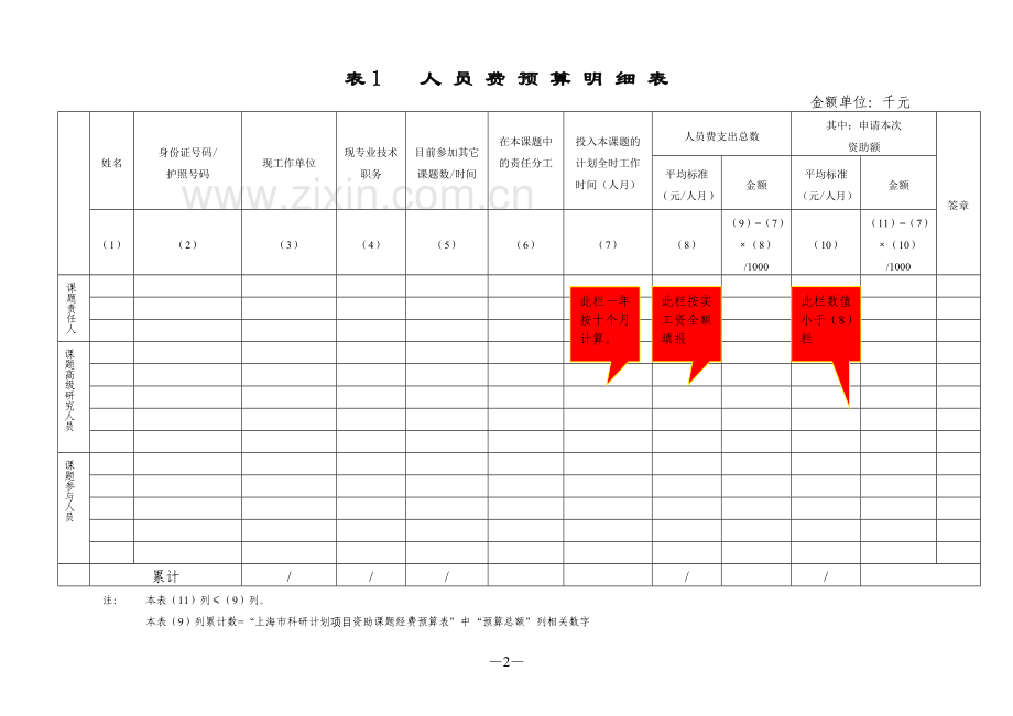 上海市科研计划项目资助课题经费预算表(样表).doc_第3页