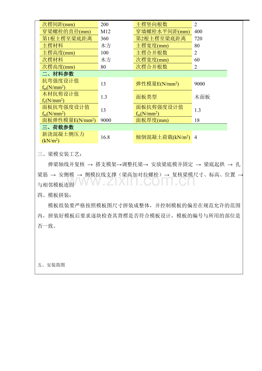 高大支模架梁模板工程施工技术交底.doc_第3页