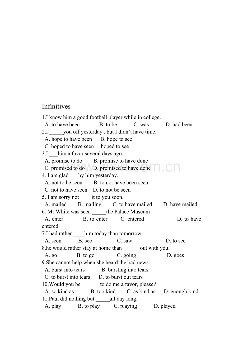 高考英语Infinitives.doc_第1页