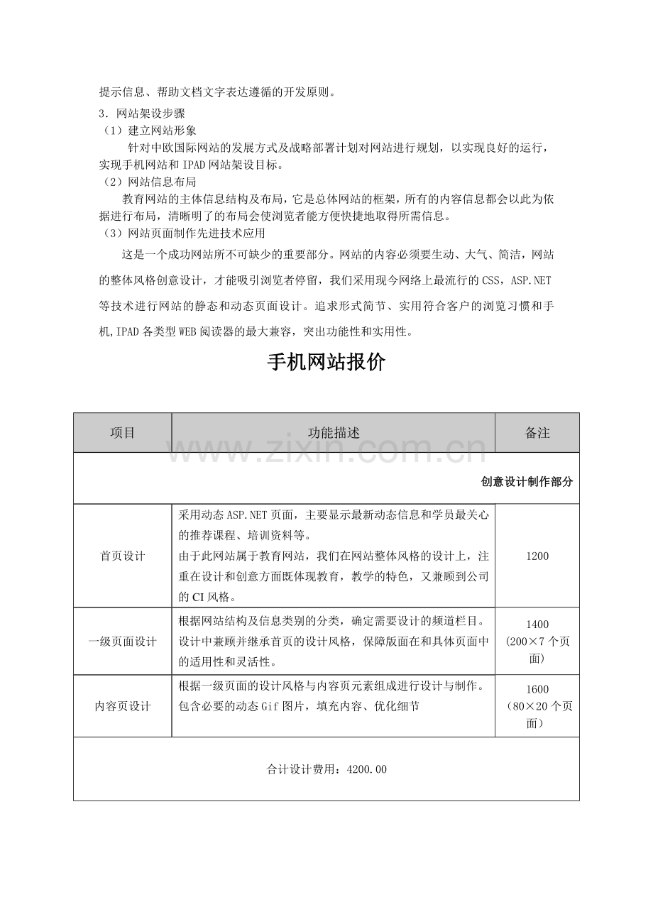 XX国际学校网站建设报价方案.doc_第2页