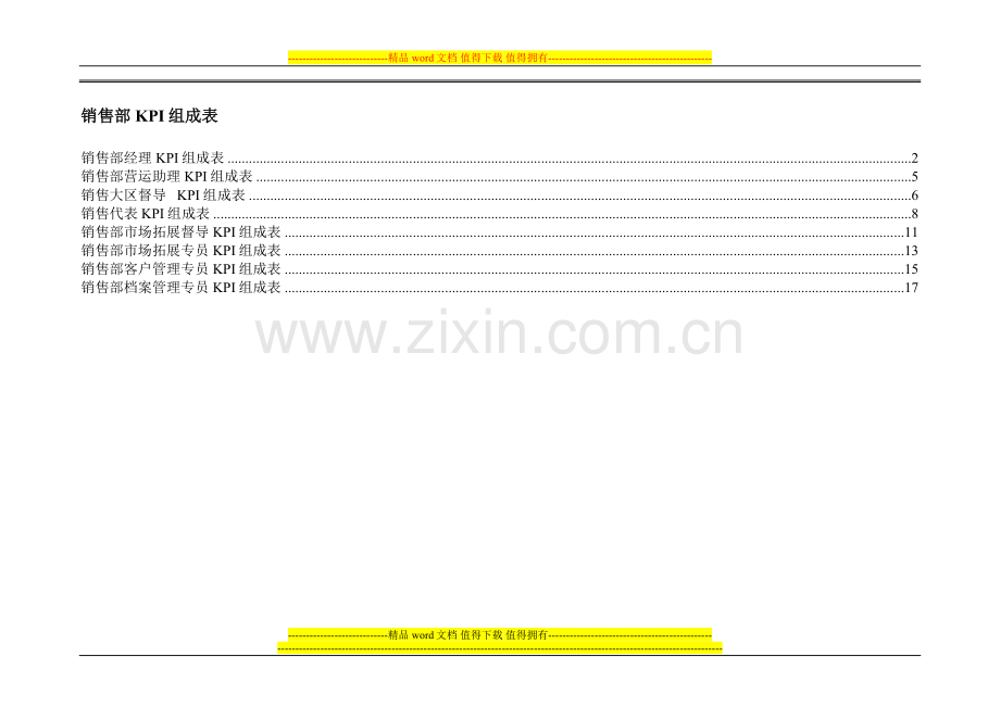 市场部绩效考核表..doc_第1页