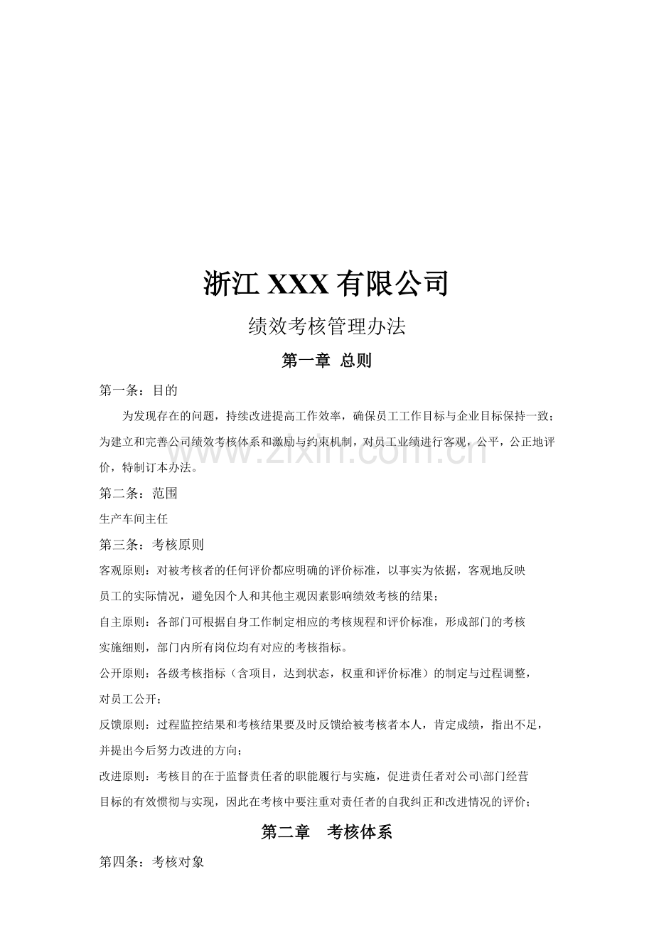 XX公司绩效考核..doc_第1页