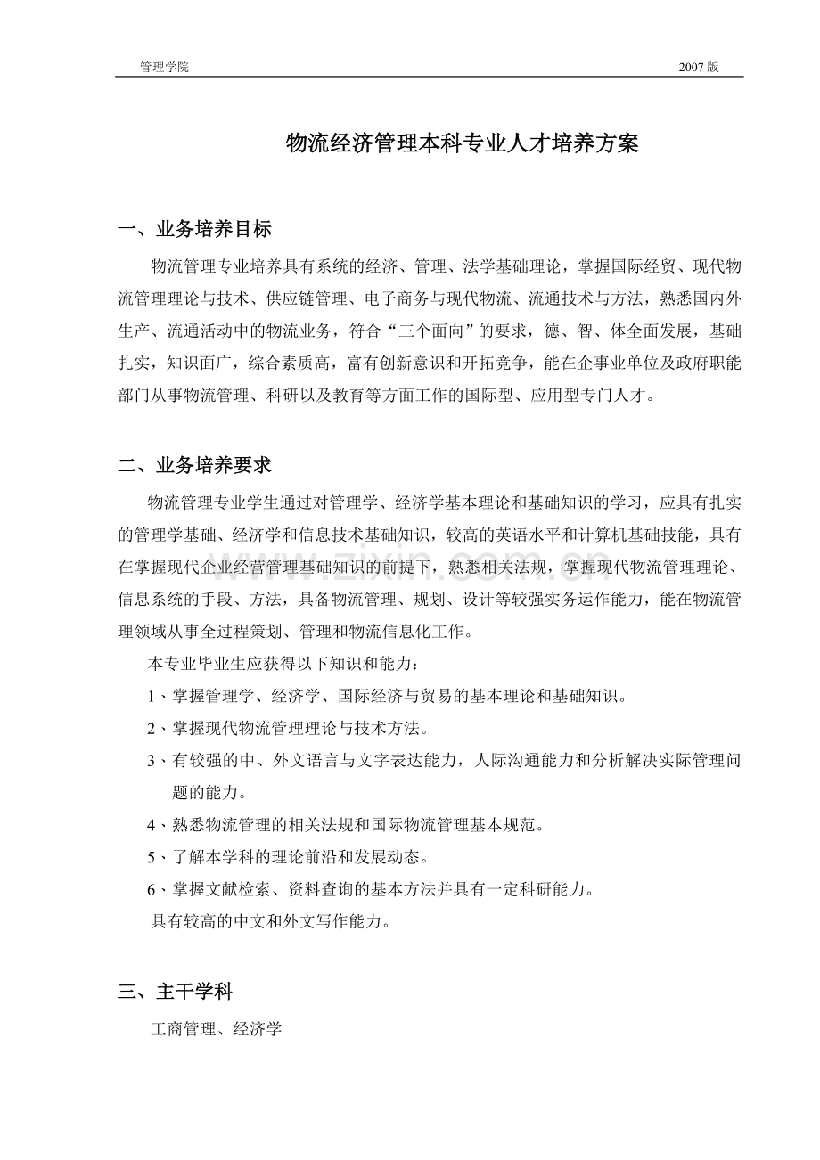 贵州大学物流管理专业.doc_第1页