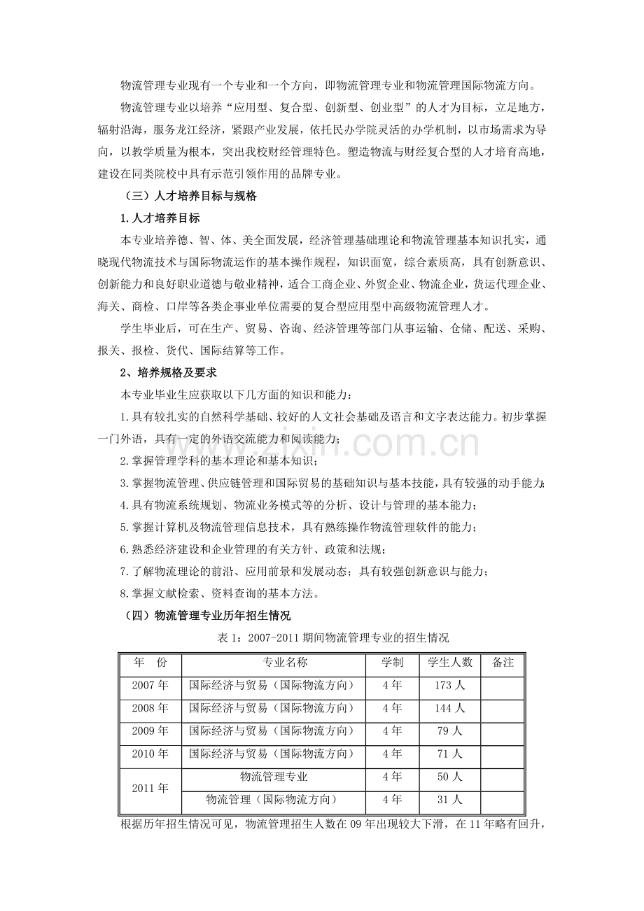 物流管理专业十二五发展规划.doc_第3页