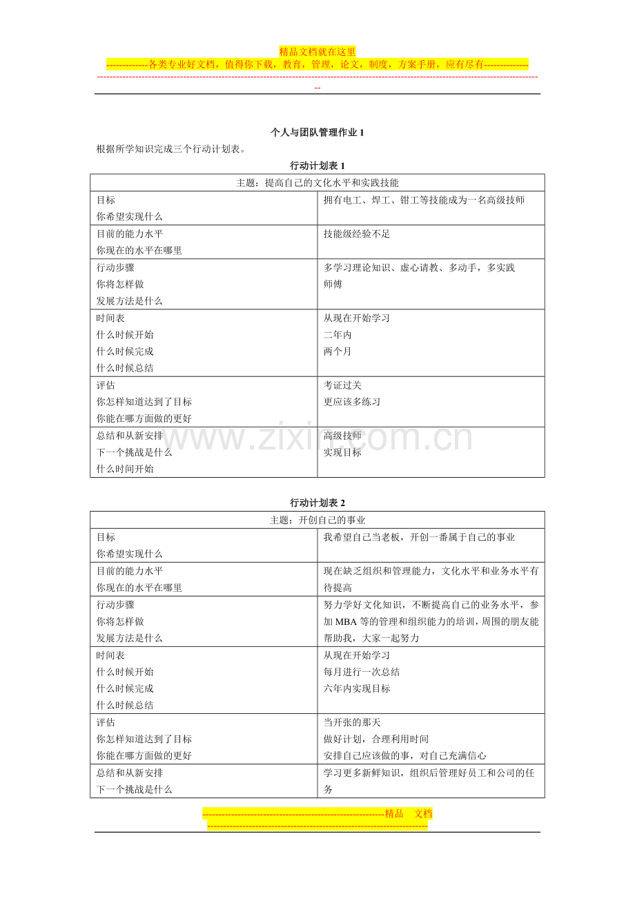 衡水电大个人与团队管理作业.doc_第1页