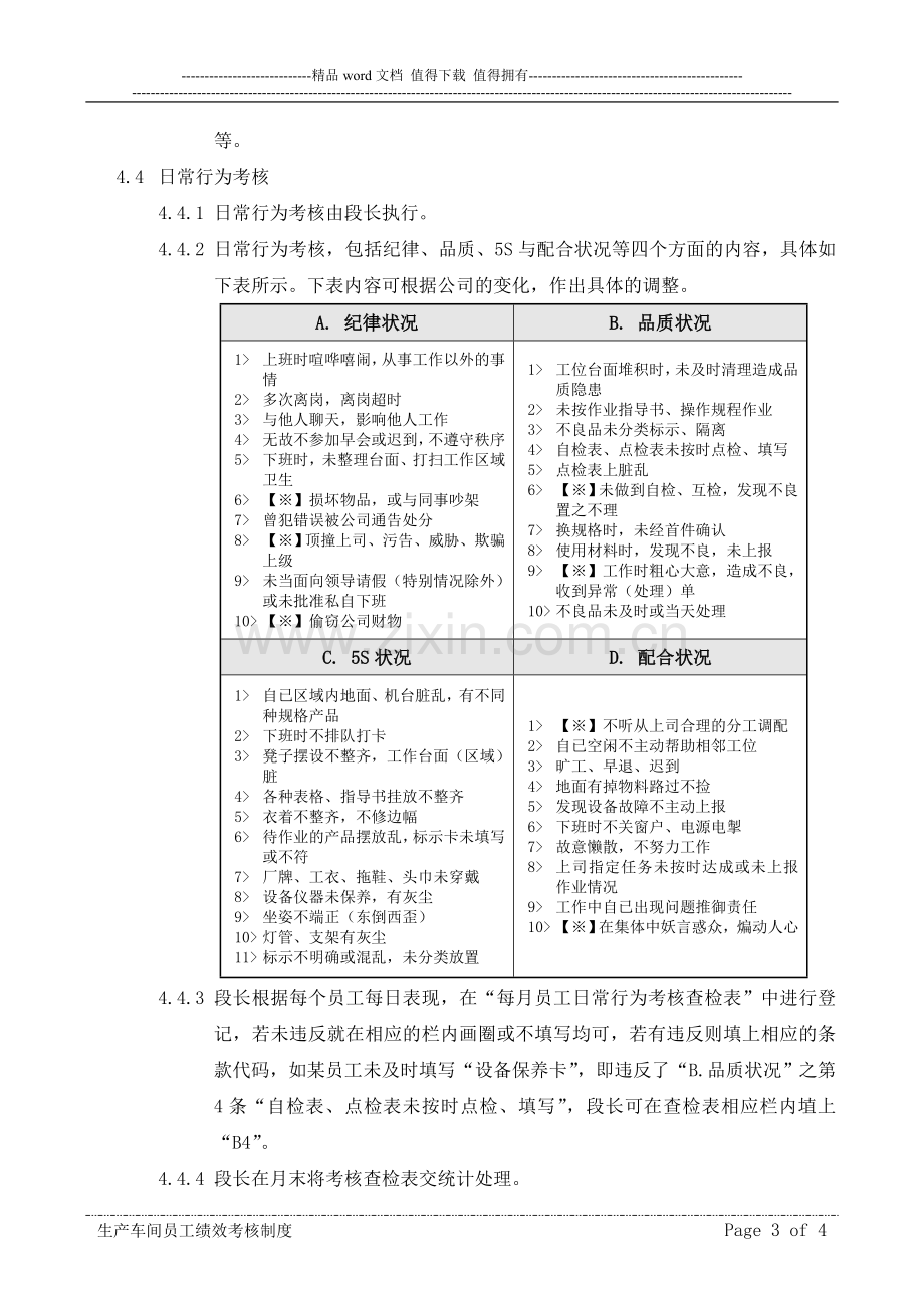 生产车间员工考核制度..doc_第3页