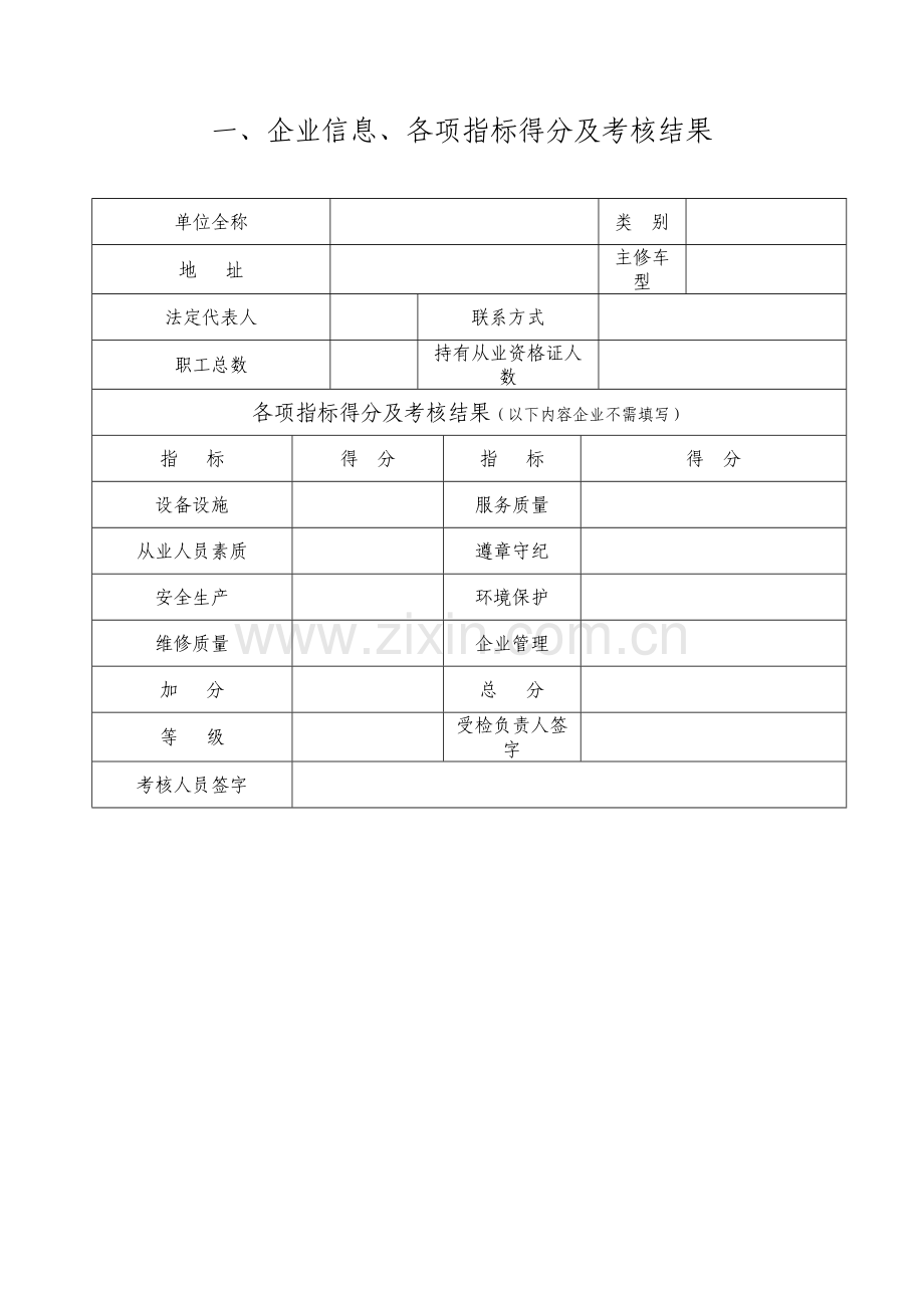 一、二类汽车维修企业质量信誉考核申请表.doc_第2页