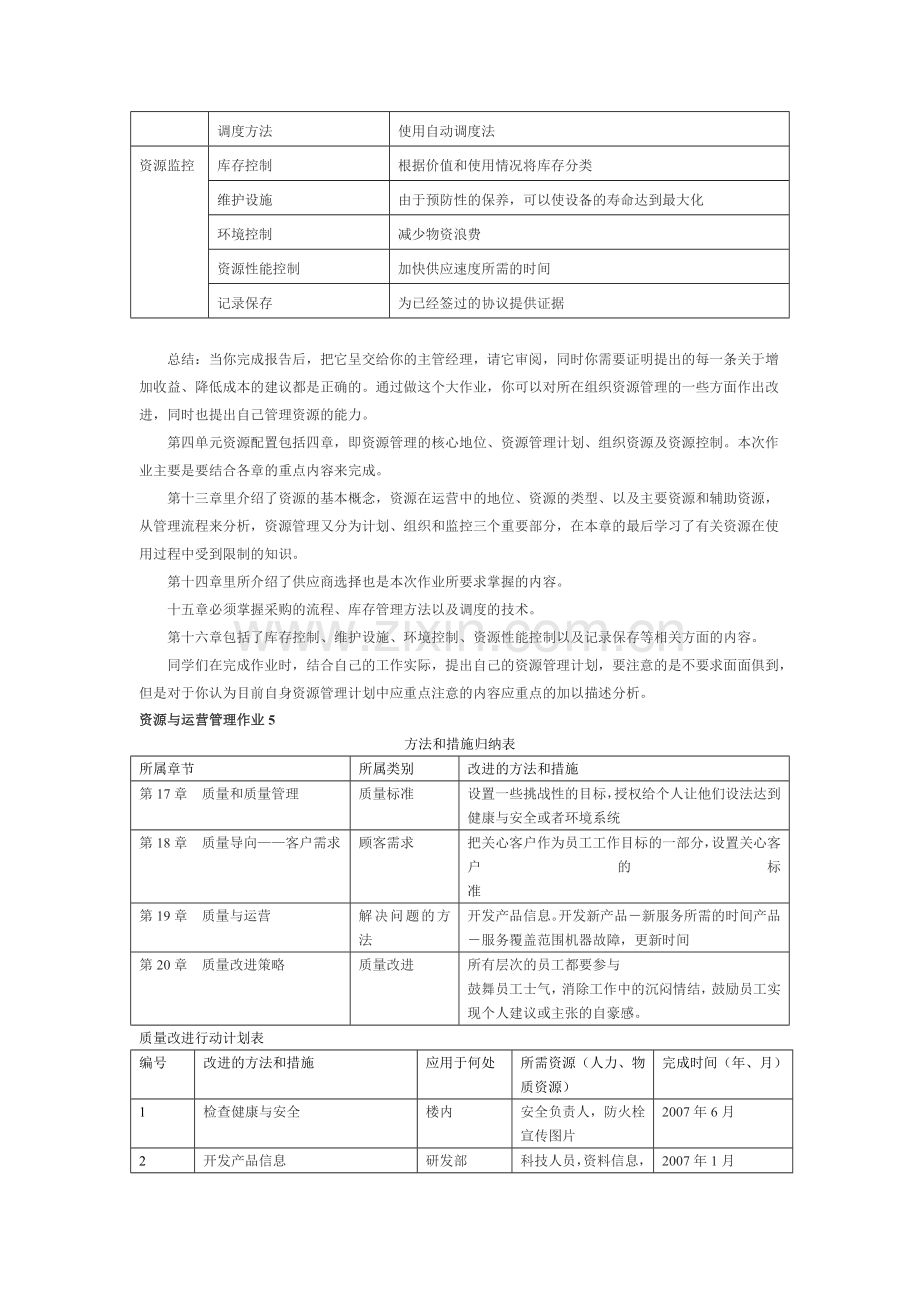 资源与运营管理形成性考核册作业1参考答案..doc_第3页