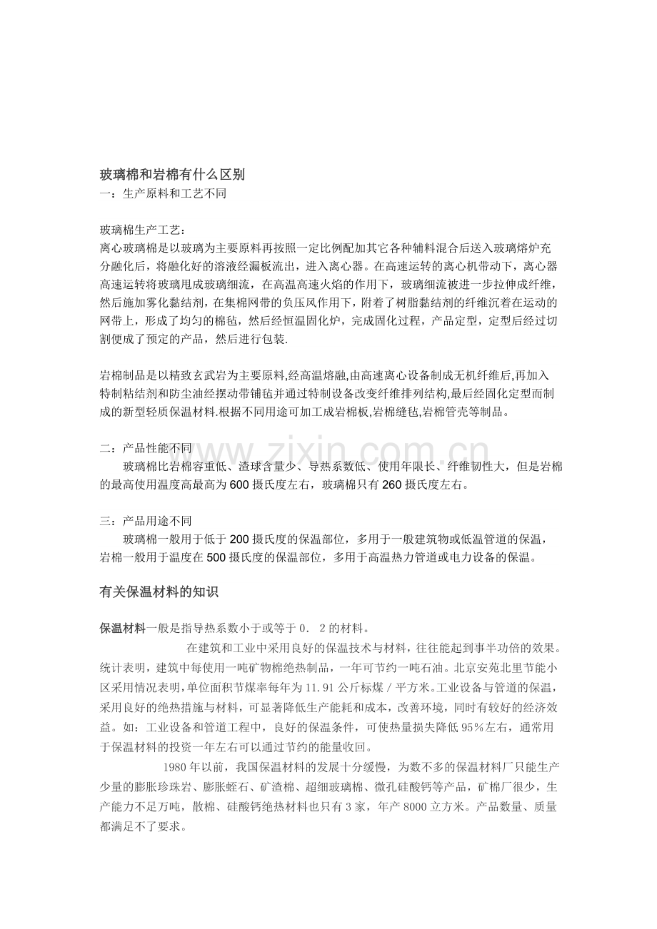 玻璃棉和岩棉有什么区别.doc_第1页