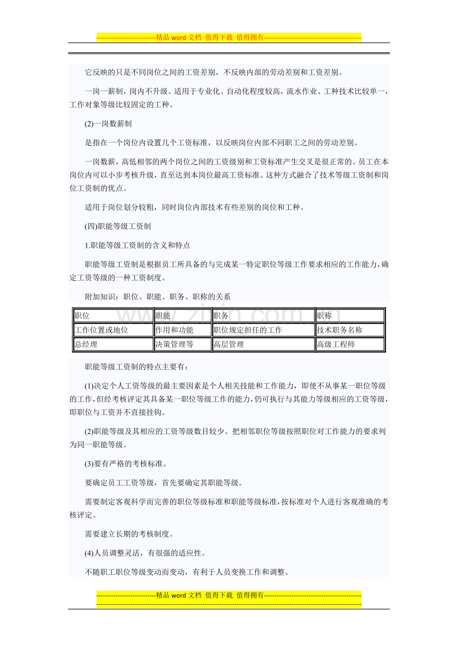 2014年中级经济师考试商业专业精讲：基本薪酬制度的主要类型.doc_第3页