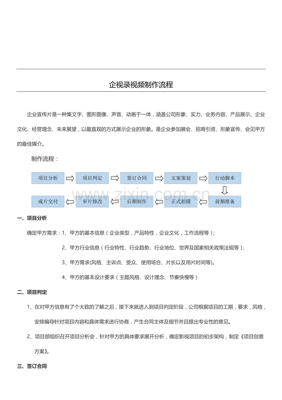 宣传片、视频、短片制作流程.doc_第1页