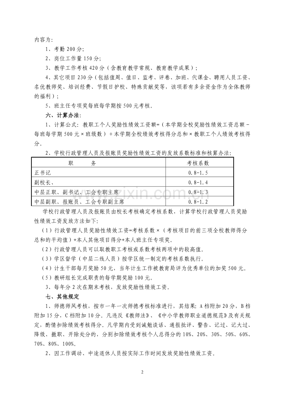 奖励性绩效工资考核分配方案..doc_第2页