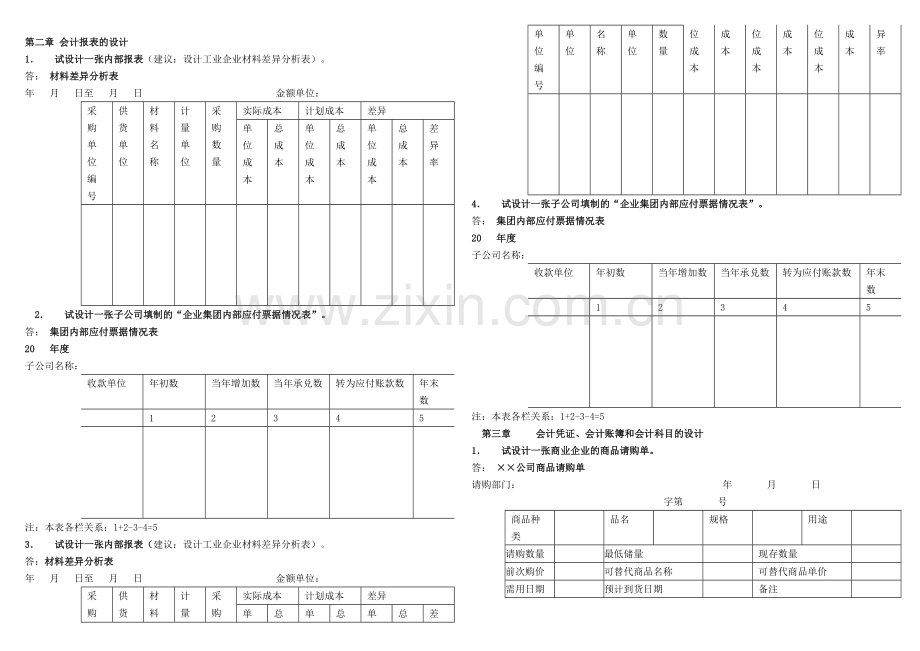 电大：会计制度设计期末小抄完整版.doc_第1页