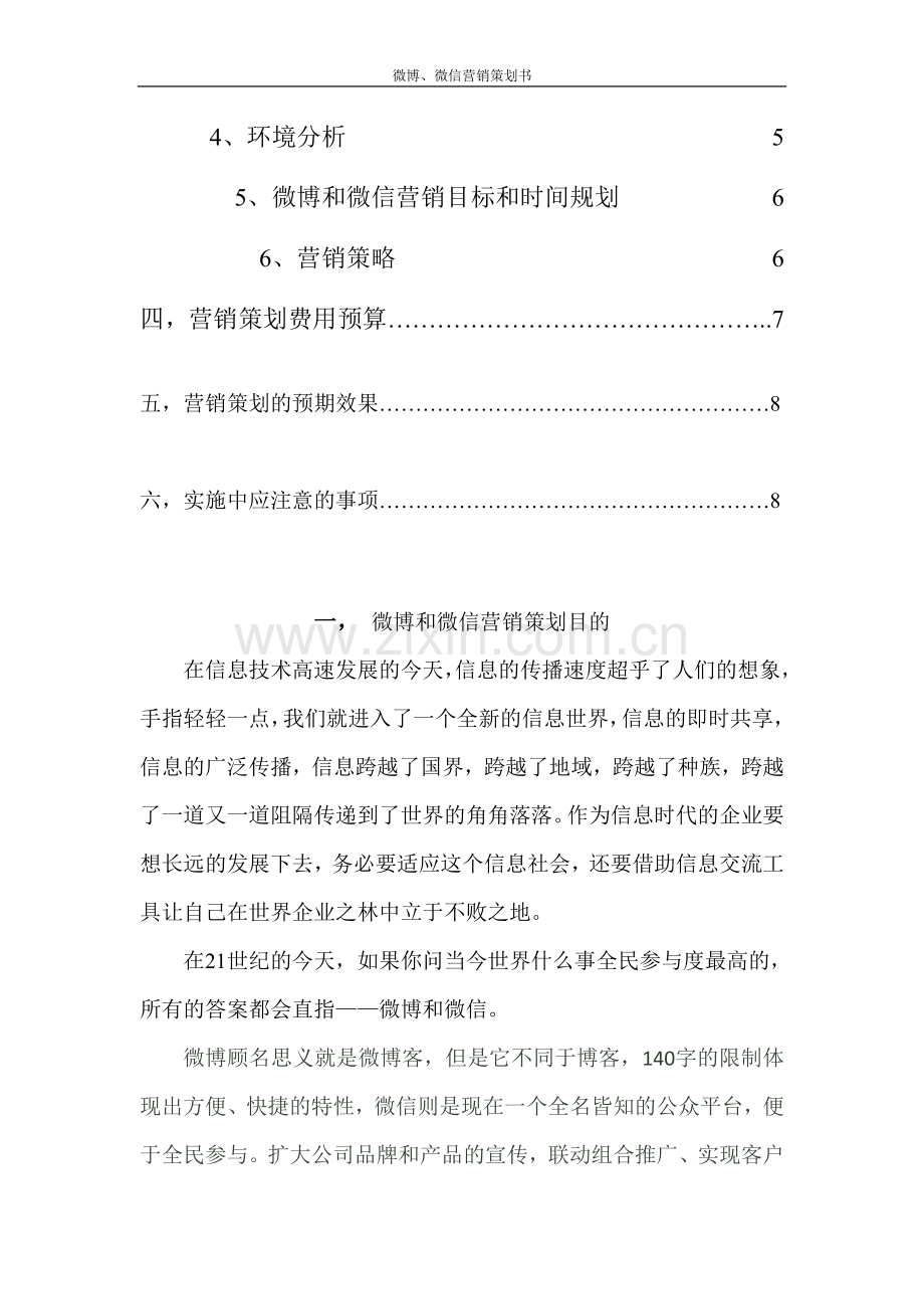 微博、微信营销策划书...doc_第3页