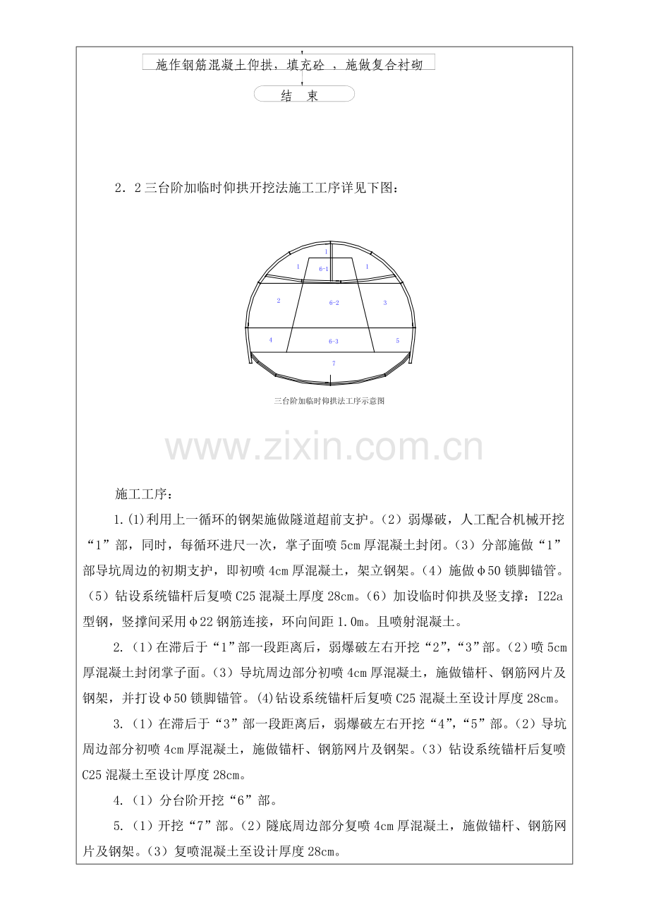 三台阶加临时仰拱法施工技术交底1.doc_第3页