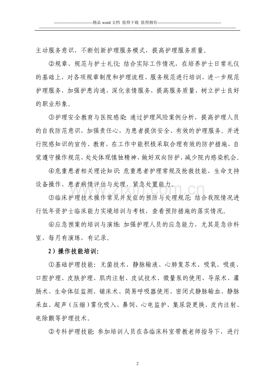 2015年护理人员在职教育培训计划与考核制度..doc_第2页