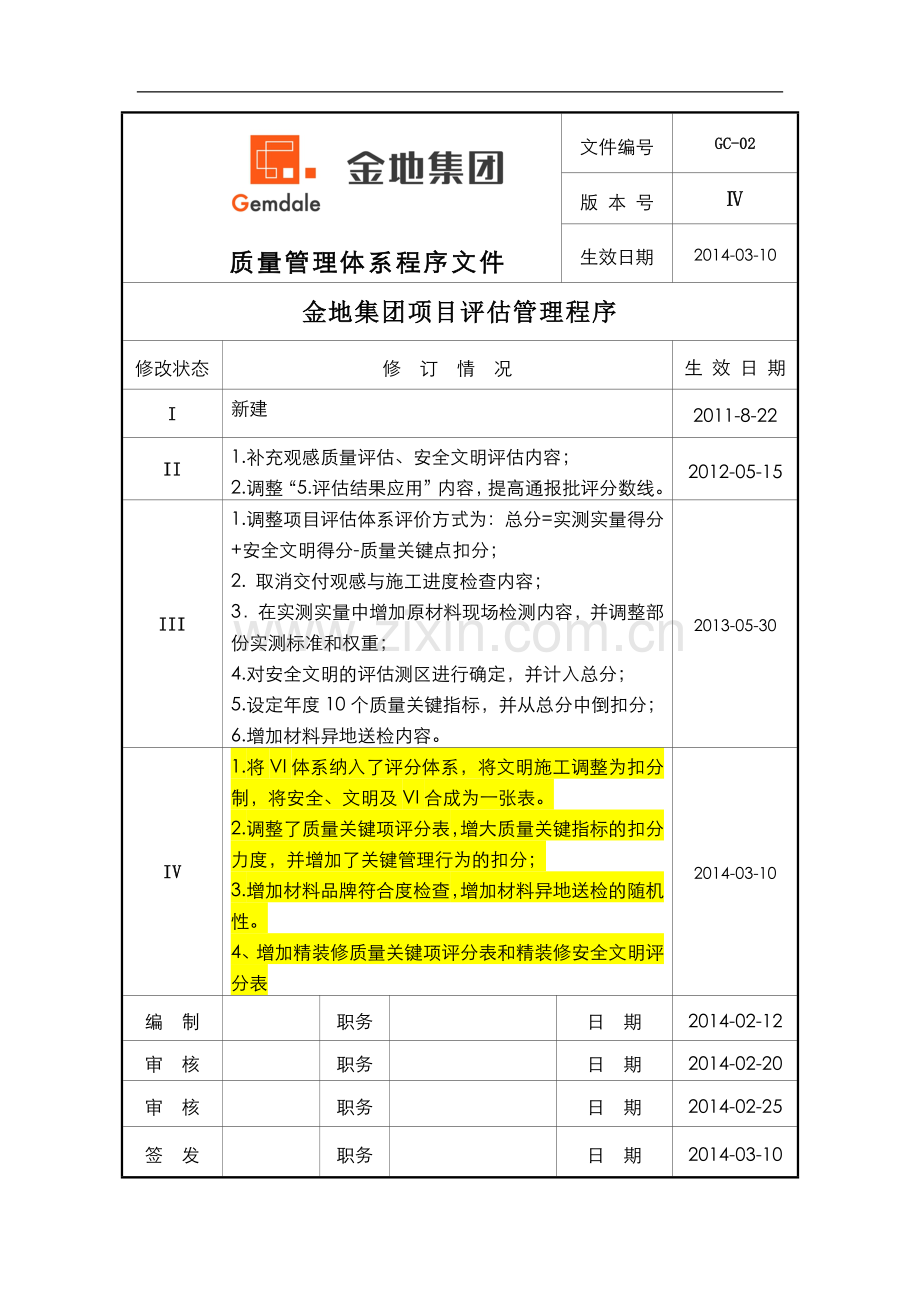 金地集团项目评估管理程序4.0版(发布版).doc_第1页