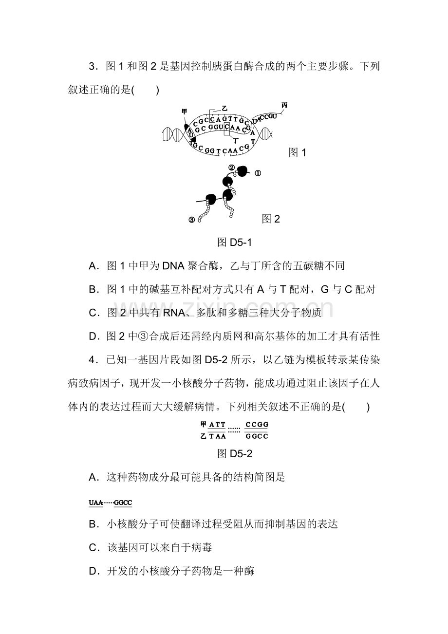 2015届高考生物第一轮复习测评试题49.doc_第2页