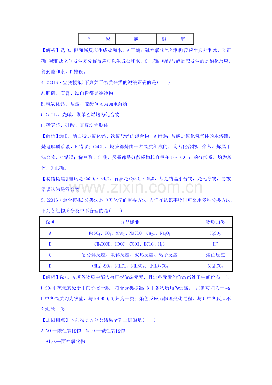 2017届高考化学第一轮课时提升检测5.doc_第2页