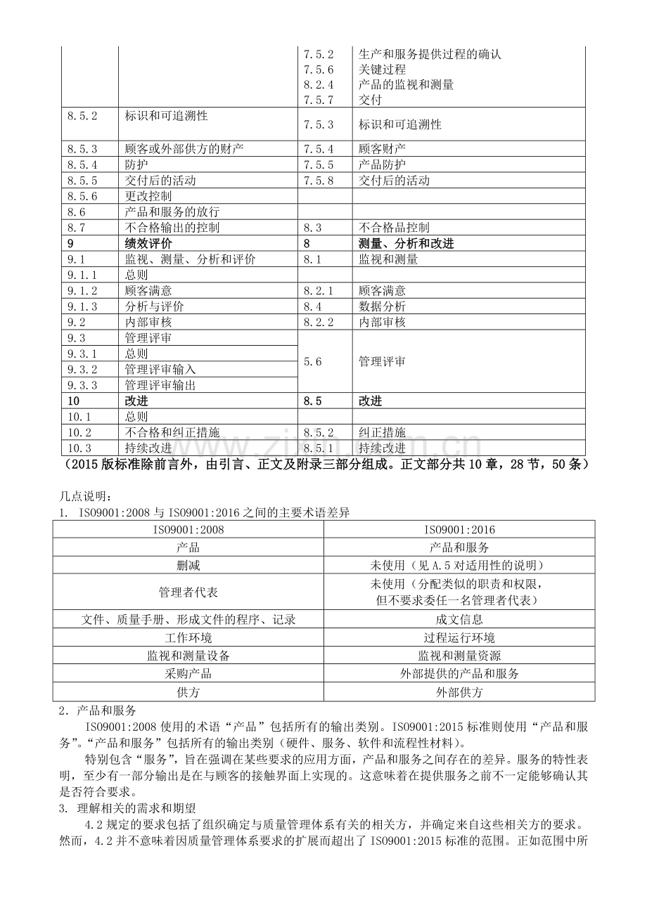 ISO9001标准2015版与2008版对照变化表.doc_第3页