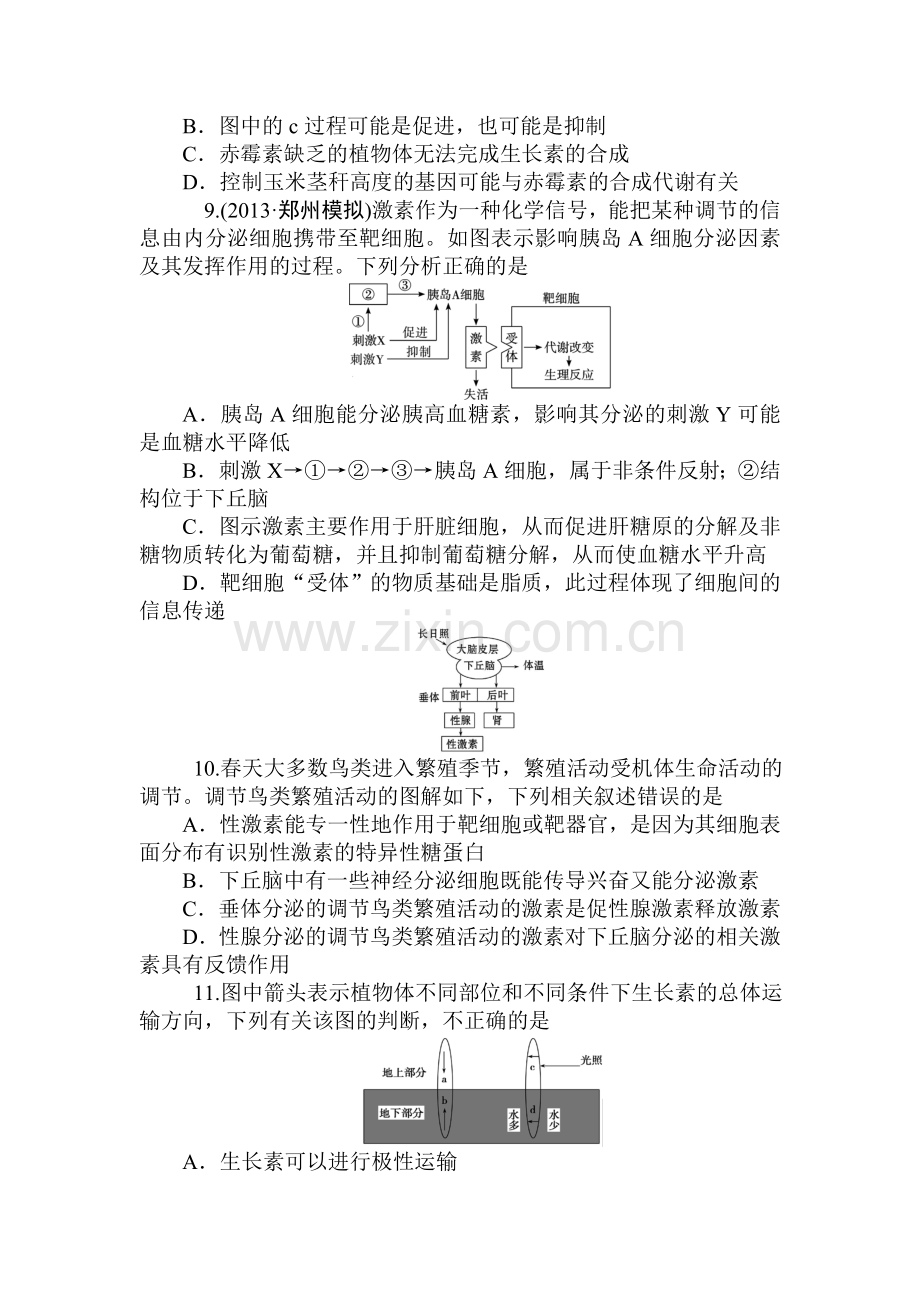 2015届高考生物第一轮总复习限时训练题4.doc_第3页