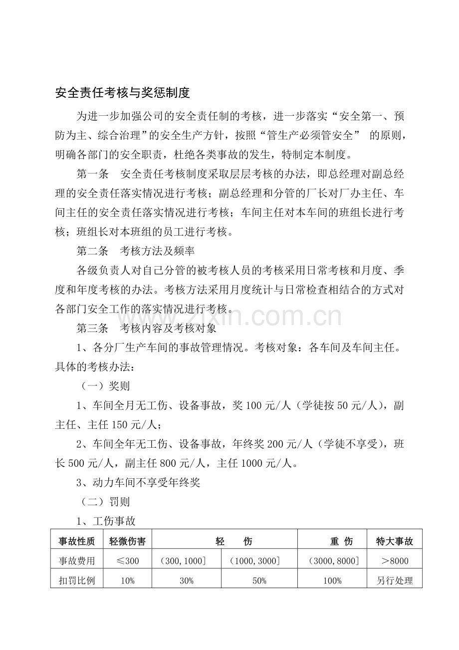 安全责任考核与奖惩制度.doc_第1页