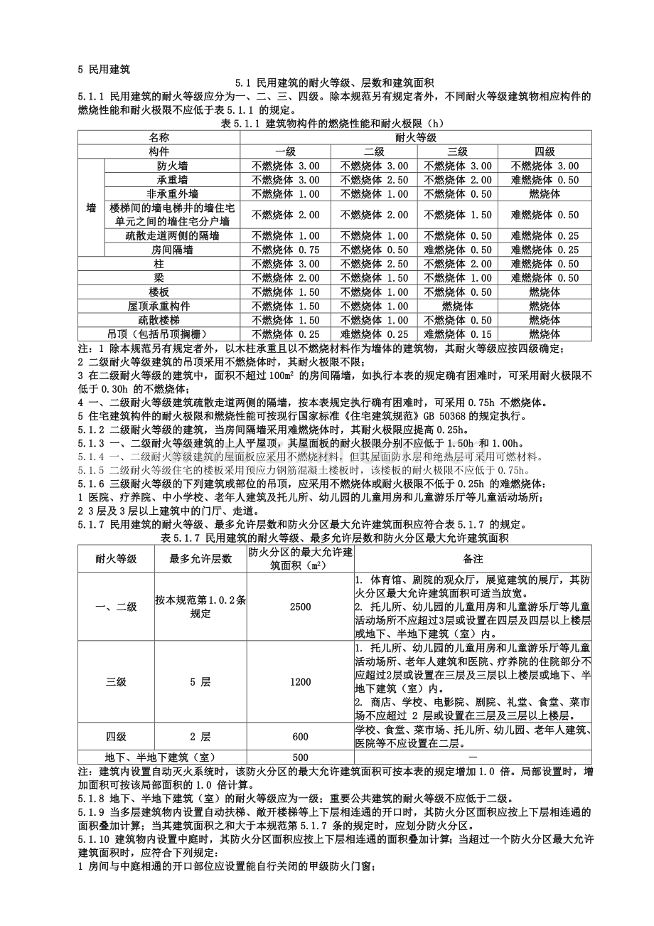 建筑防火设计(规范第五章).doc_第1页