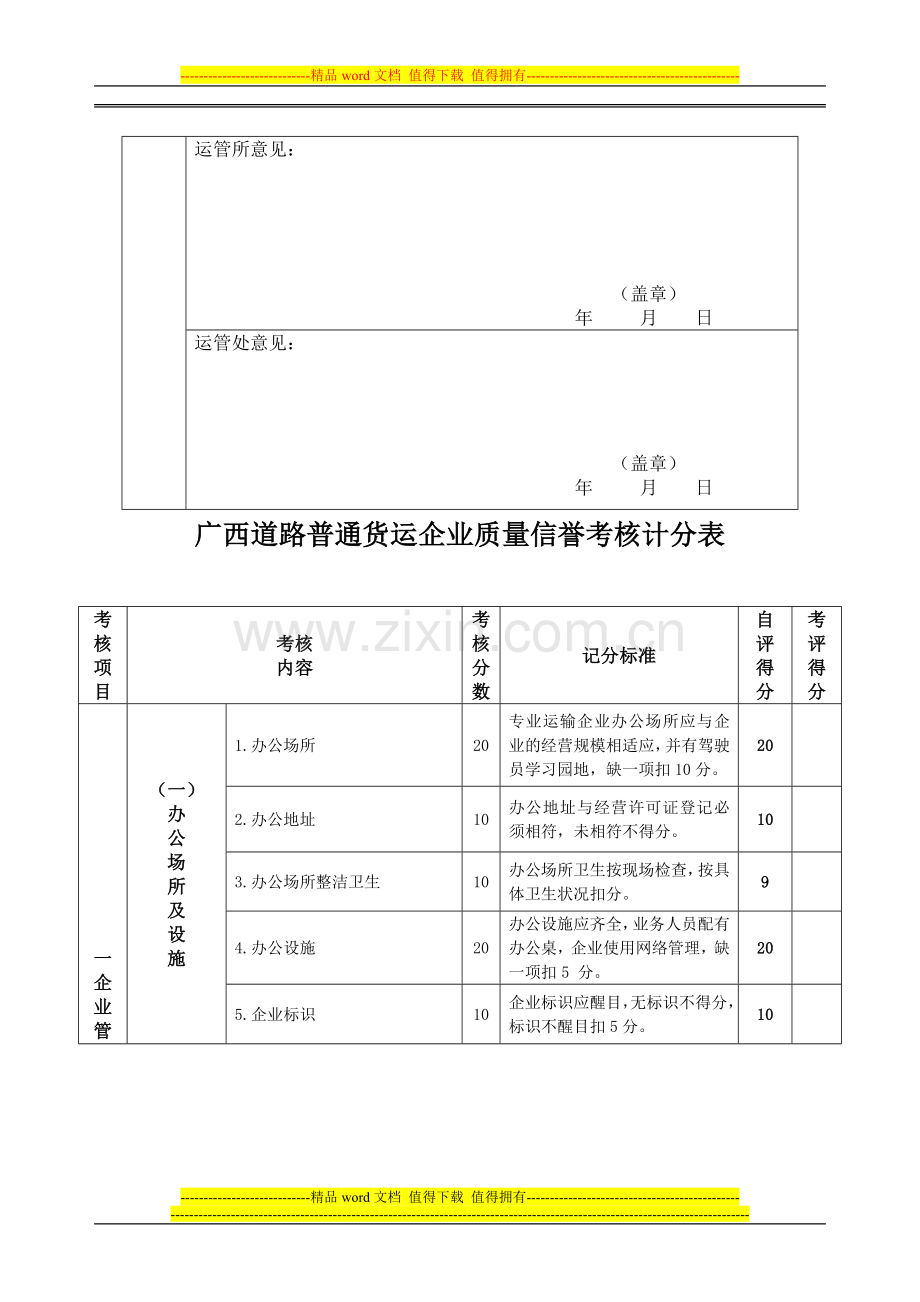 2013年度道路普通货物运输企业质量信誉考核评分汇总表..doc_第2页