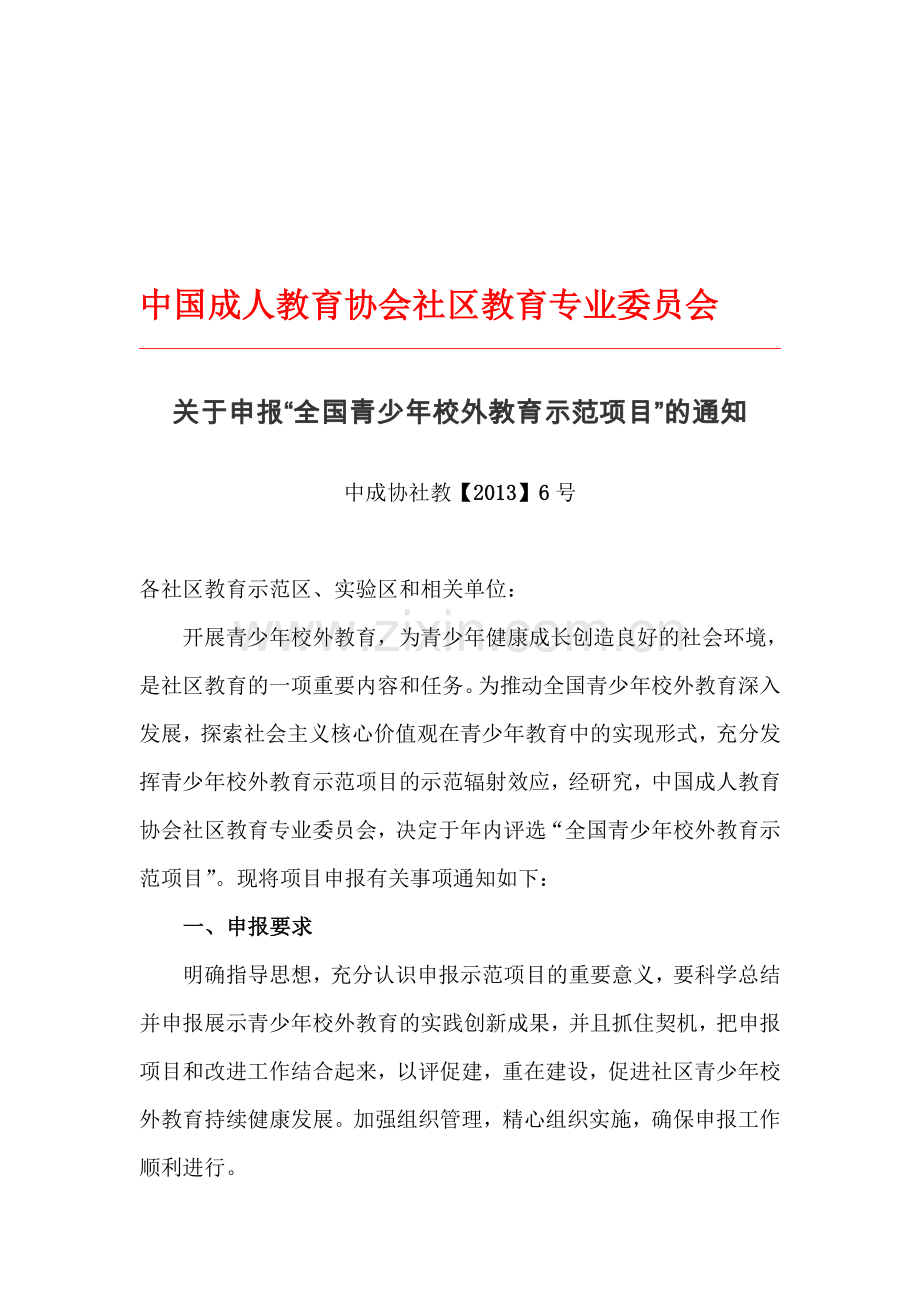 全国青少年校外教育示范项目评估标准.doc_第1页