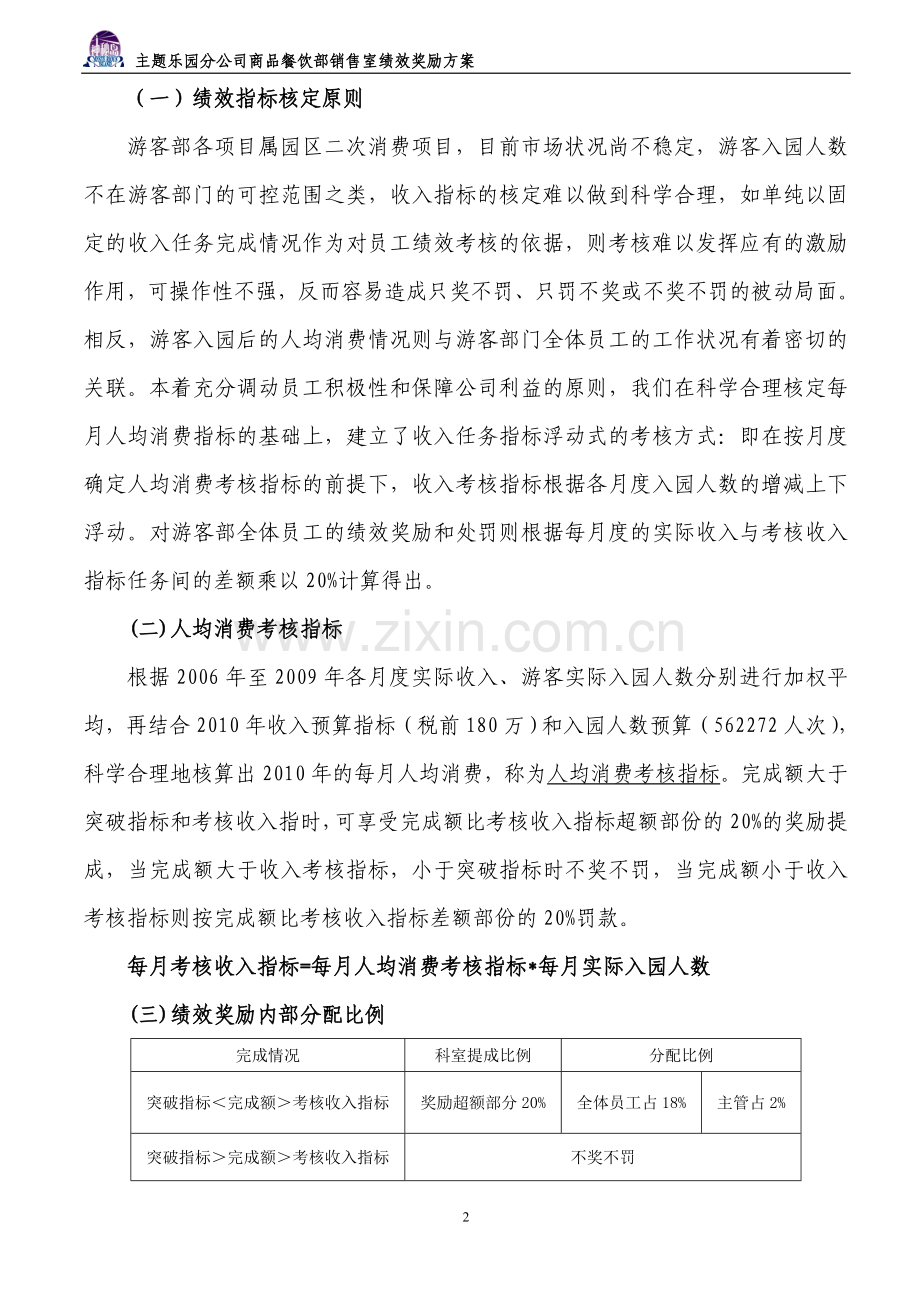 游客部员工绩效考核操作细则(按人均消费).doc_第2页