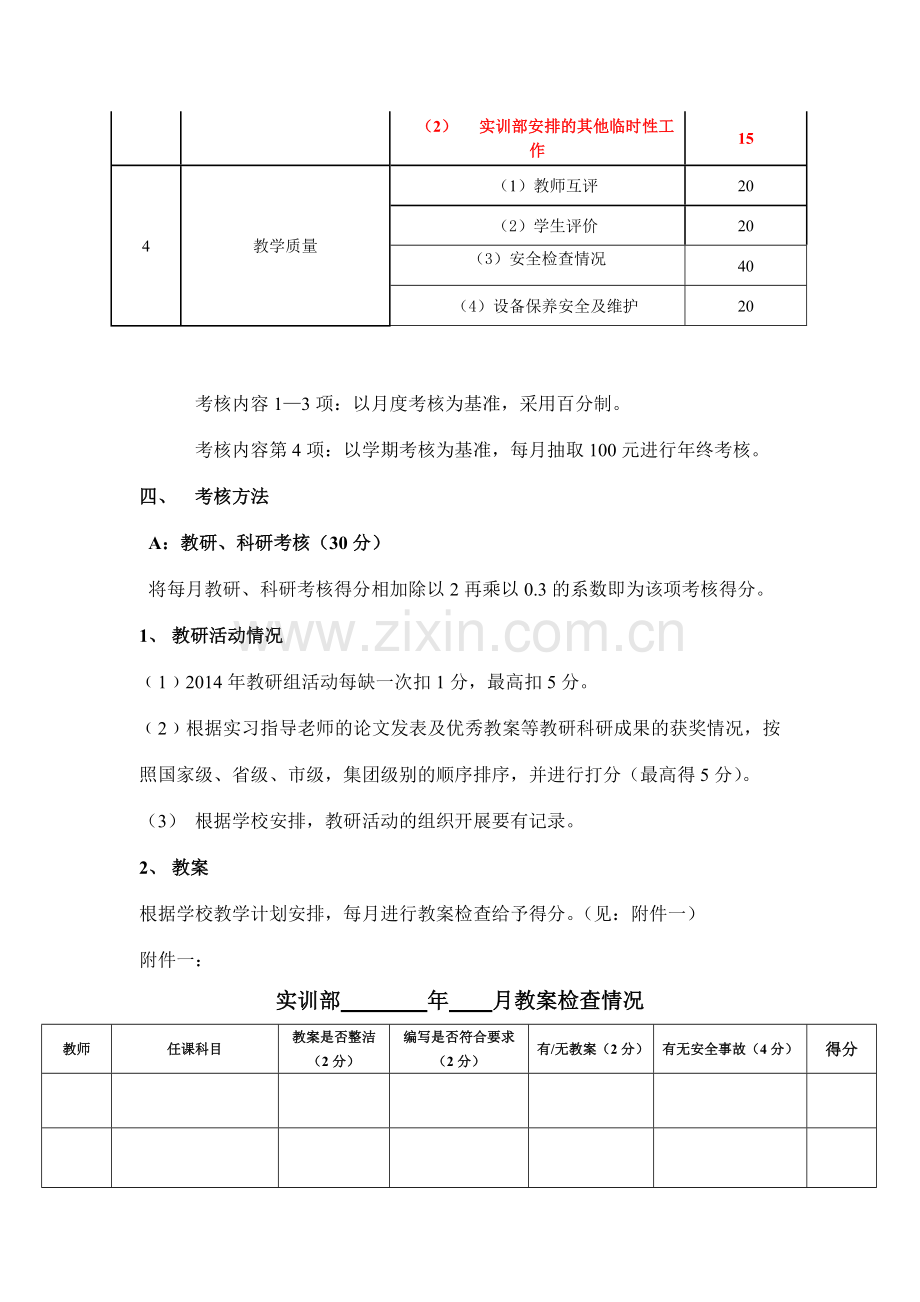 实训部绩效考核办法(理论-2014年3月..doc_第2页