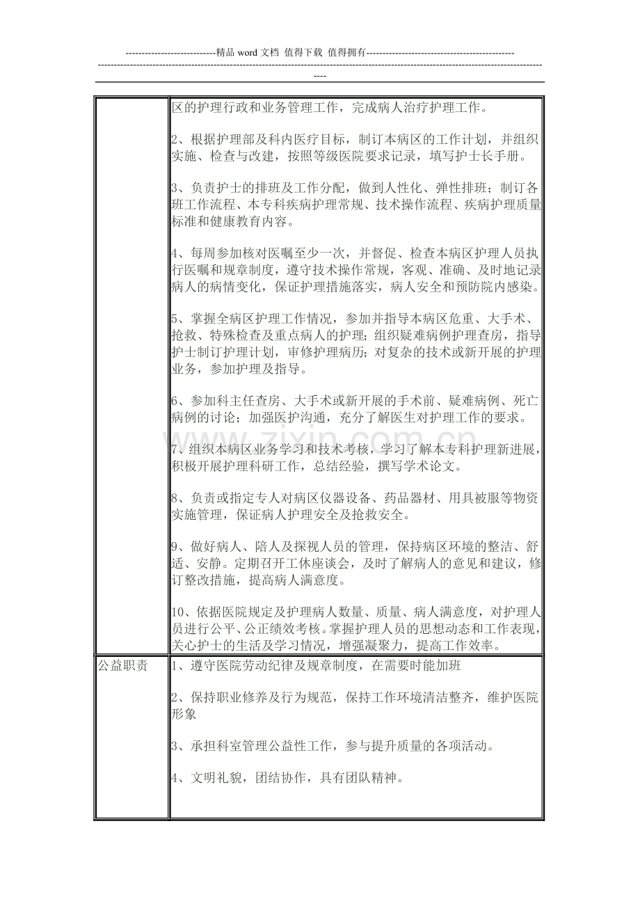 医院护理岗位说明书.doc_第2页