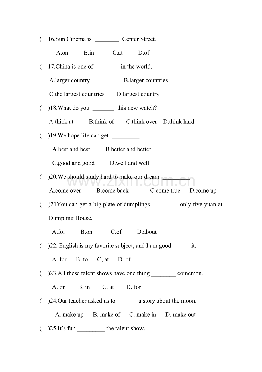 八年级英语上学期单元测试题9.doc_第3页