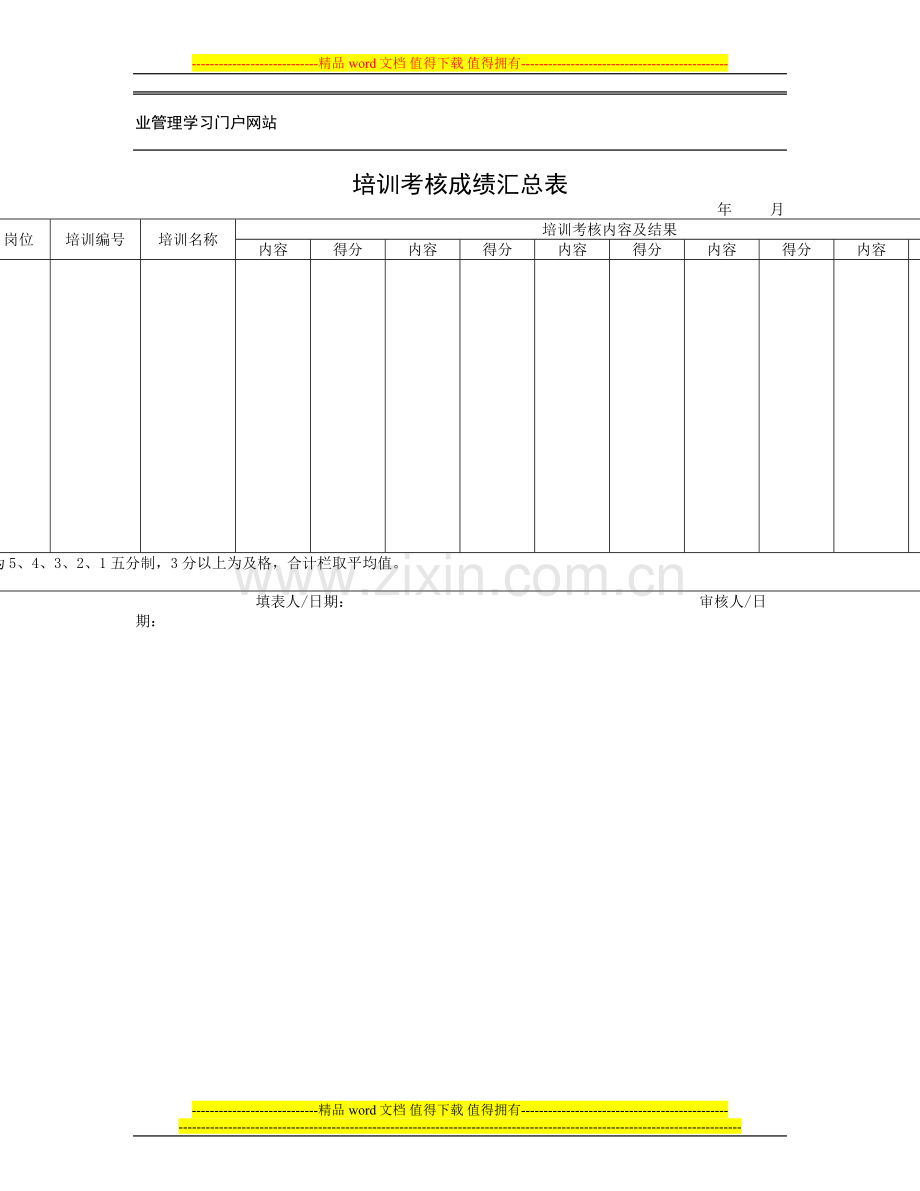 培训考核成绩汇总-2..doc_第2页