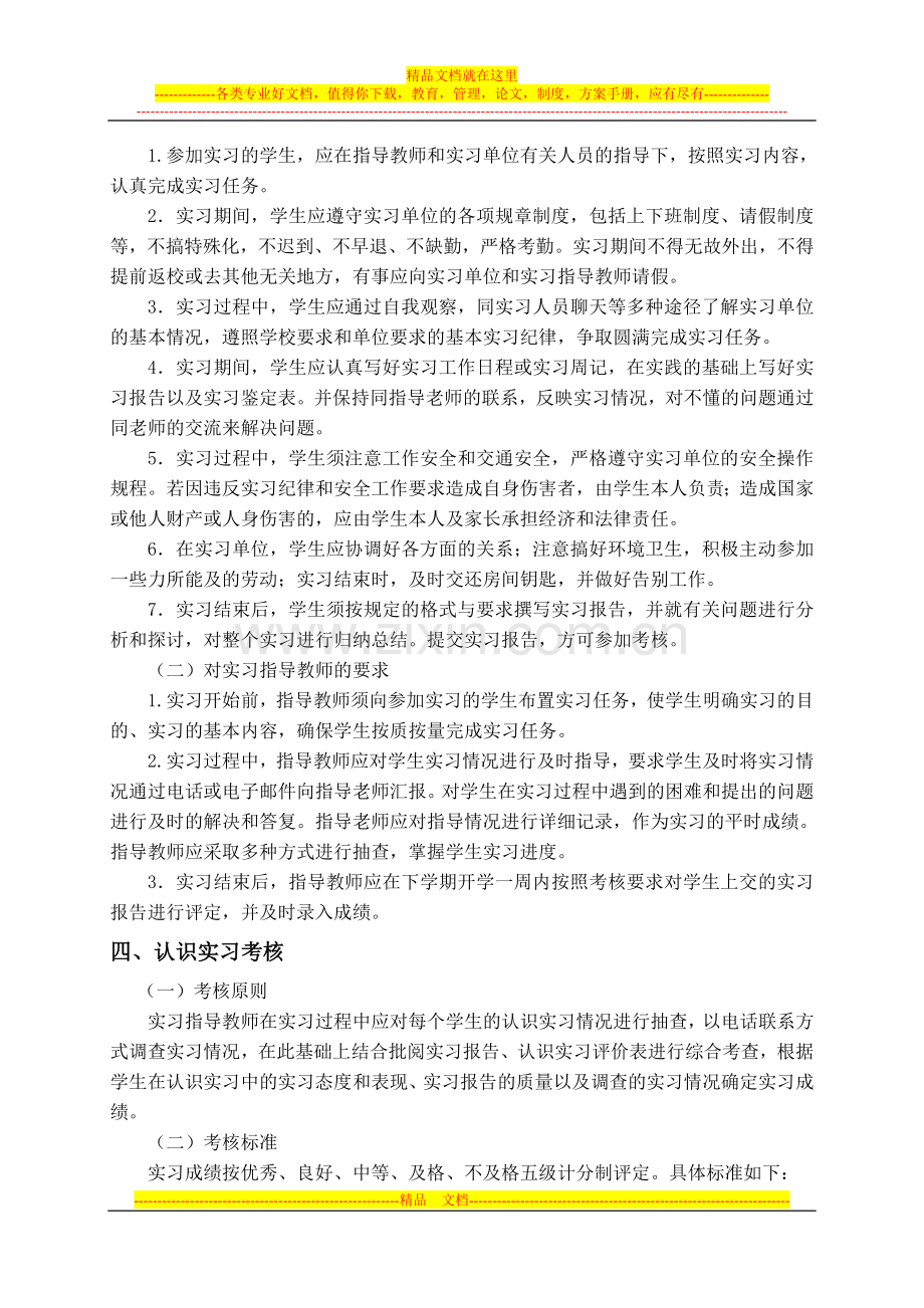 财务管理专业认识实习指导书及实习报告格式.doc_第3页