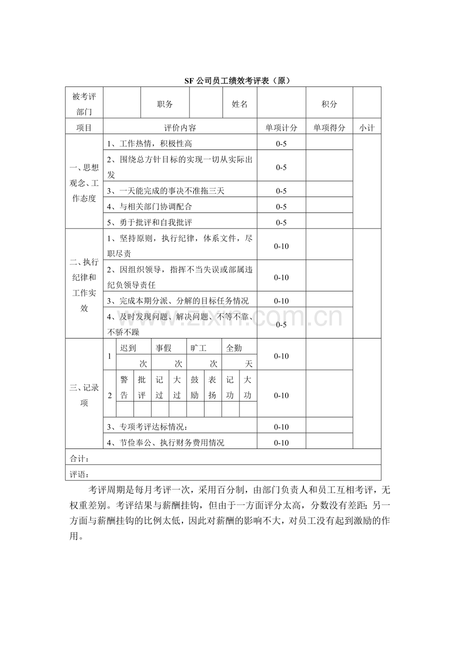 SF公司绩效考评系统.doc_第2页