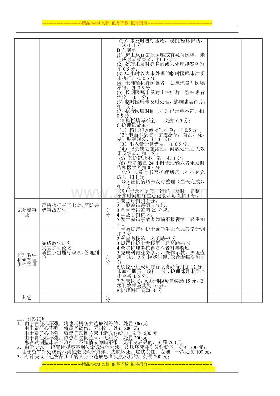 2013年护理人员绩效考核细则..doc_第3页