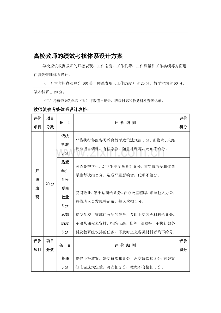 教师绩效考核体系设计.doc_第1页