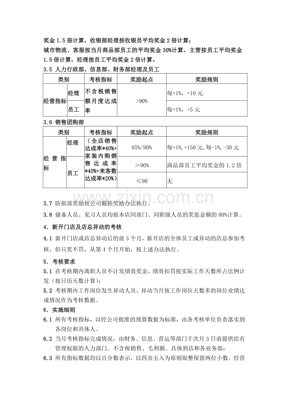 零售业门店月度绩效考核管理办法..doc_第3页