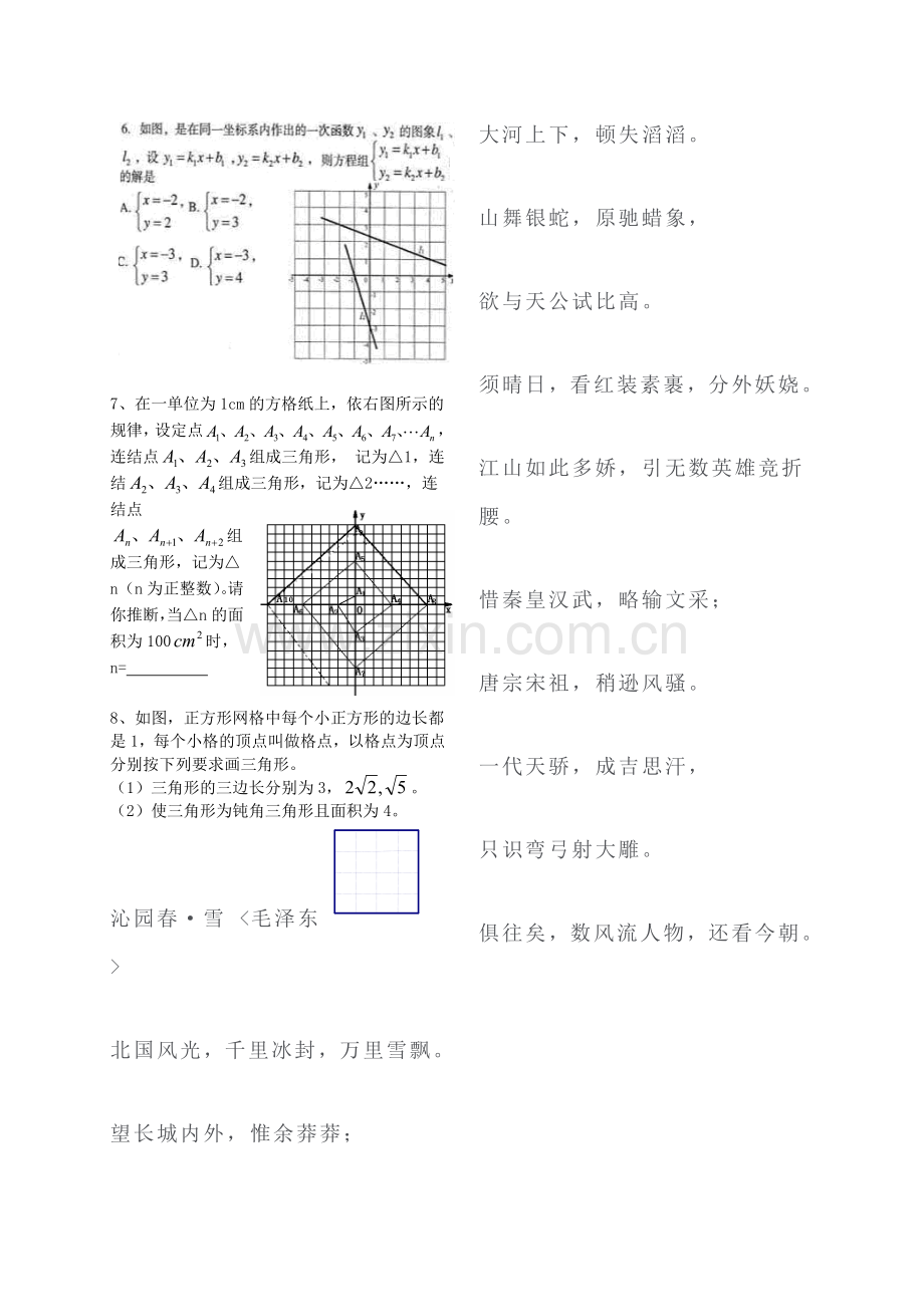 网格与中考(无答案)[下学期]--北师大版.doc_第3页