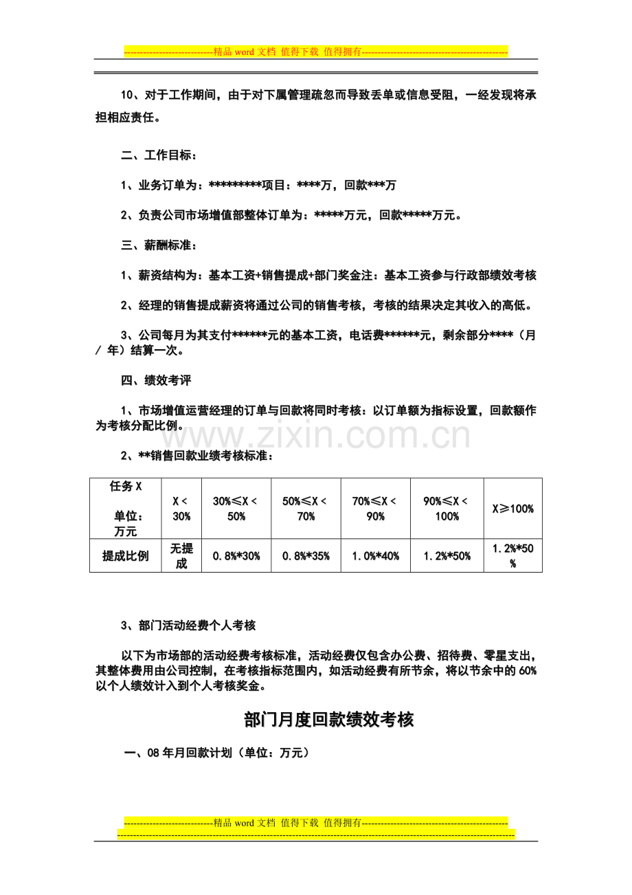 市场运营绩效考核标准内部实战..doc_第2页