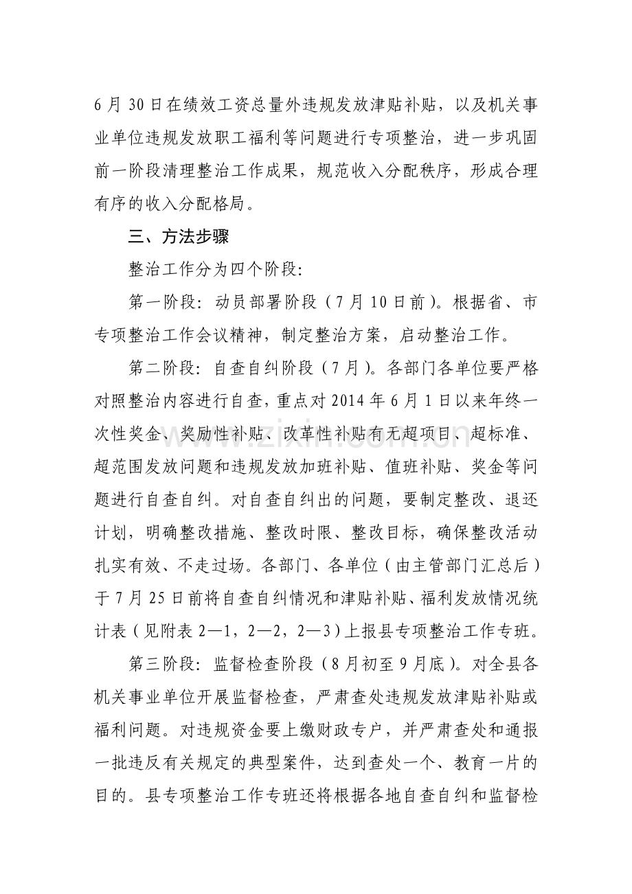 发放津贴补贴或福利问题整治方案及表格.doc_第2页