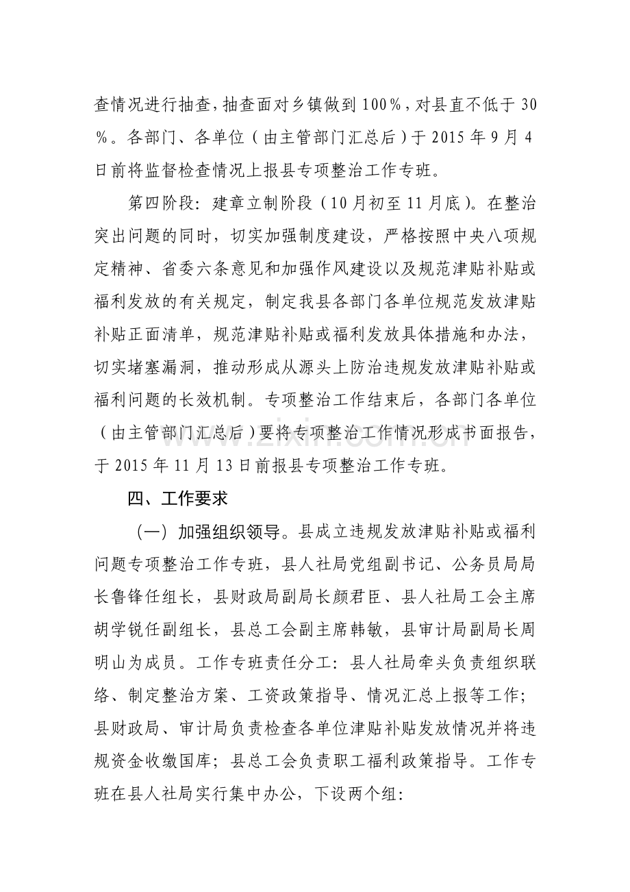 发放津贴补贴或福利问题整治方案及表格.doc_第3页