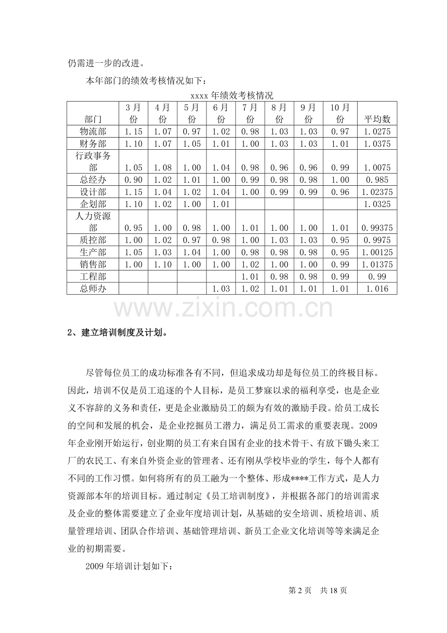 公司人力资源工作总结及工作计划模板.doc_第3页