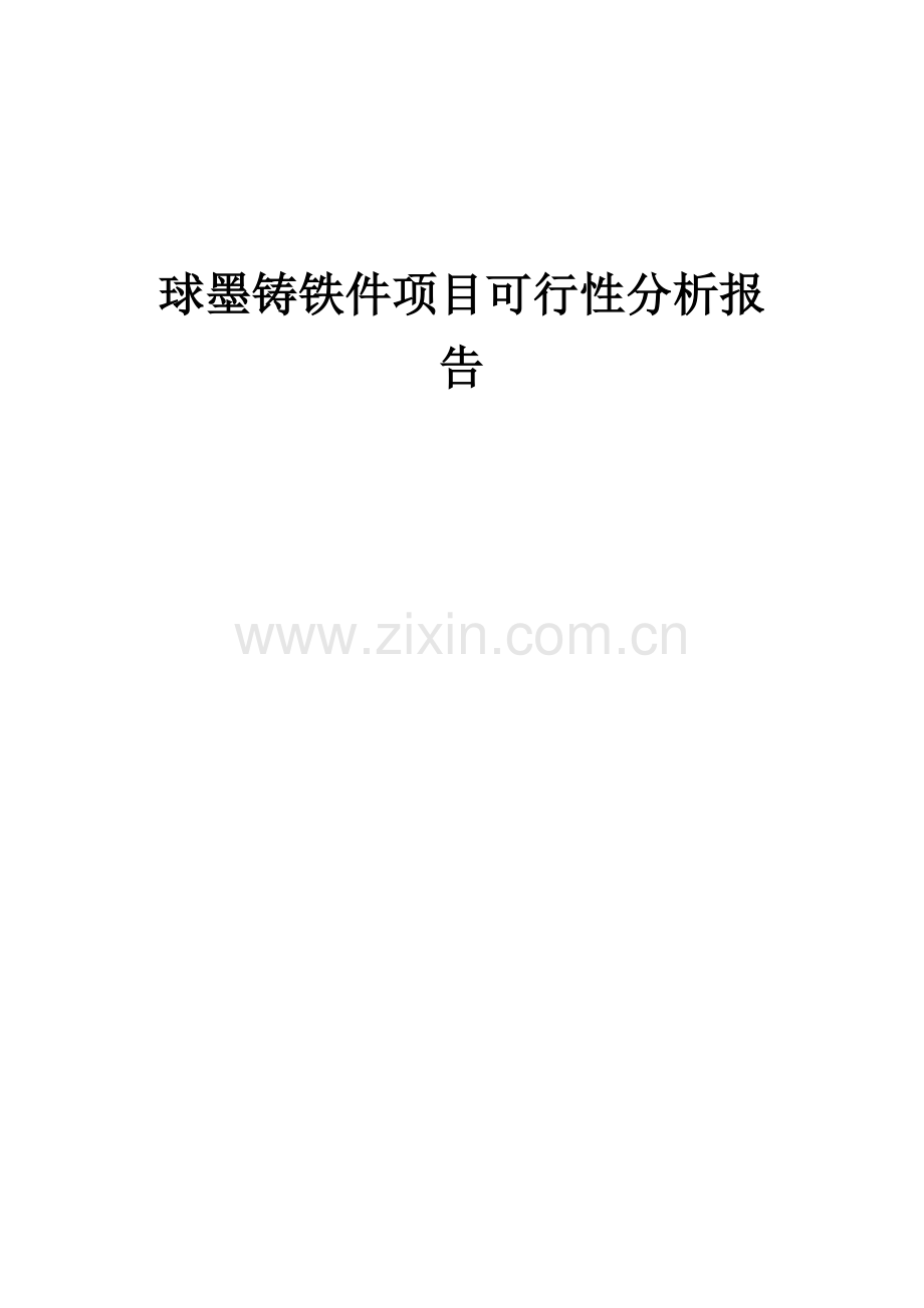 2024年球墨铸铁件项目可行性分析报告.docx_第1页