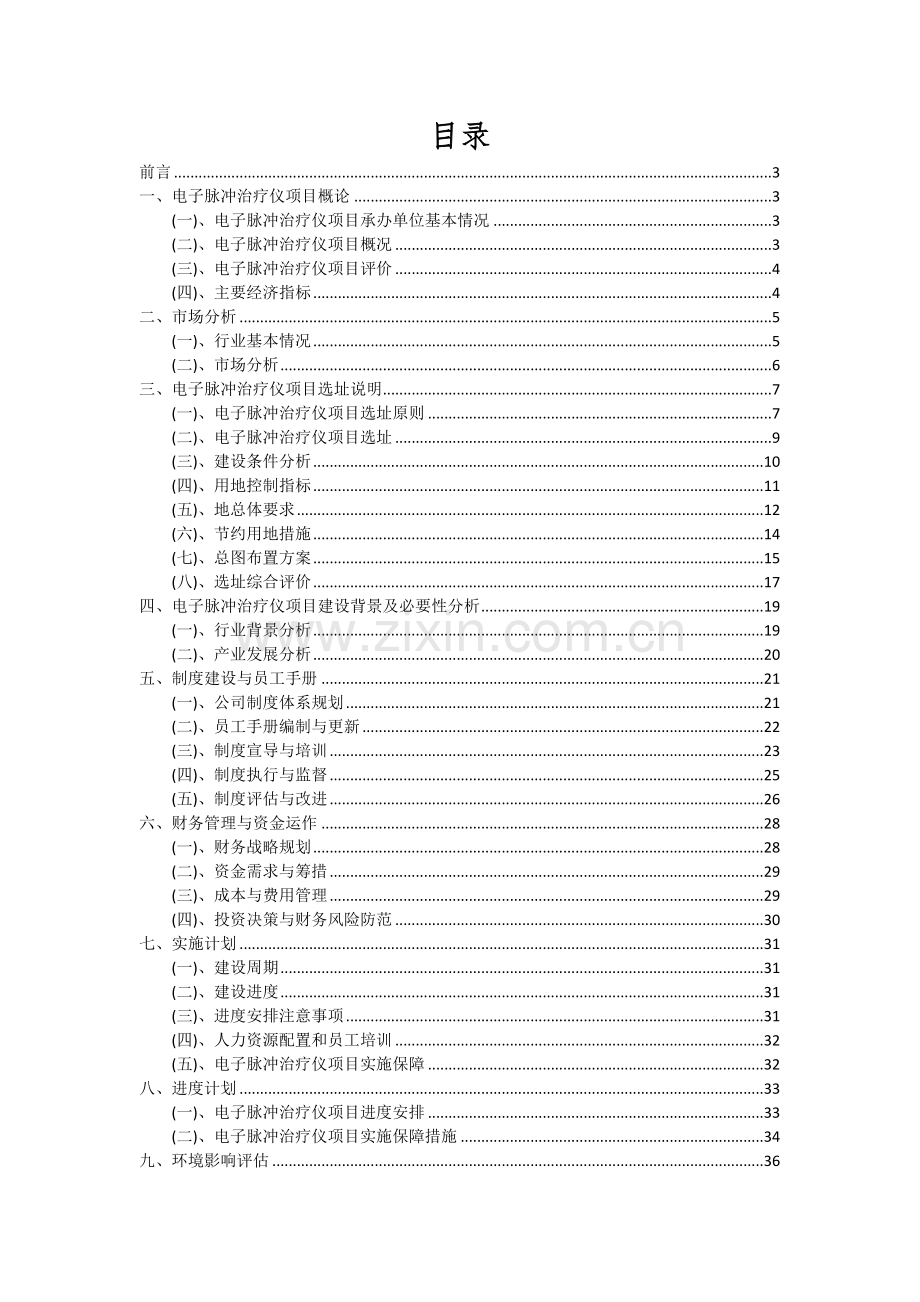 2024年电子脉冲治疗仪项目可行性分析报告.docx_第2页