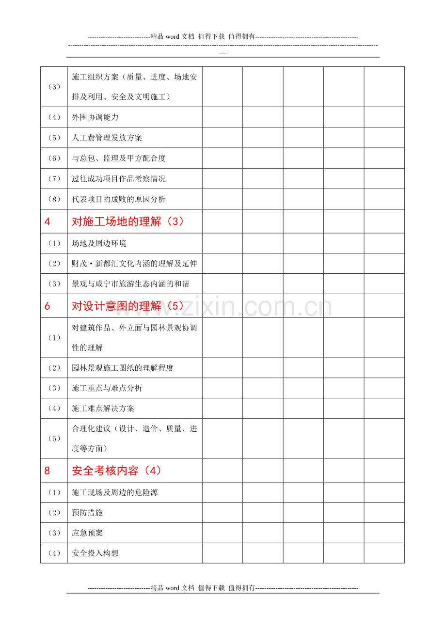 园林景观施工单位考核表..doc_第2页